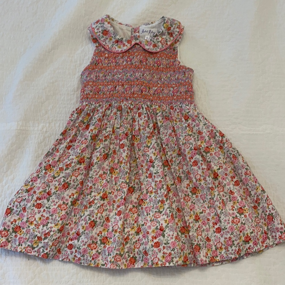 Rachel Riley Floral Smocked Dress Size 3